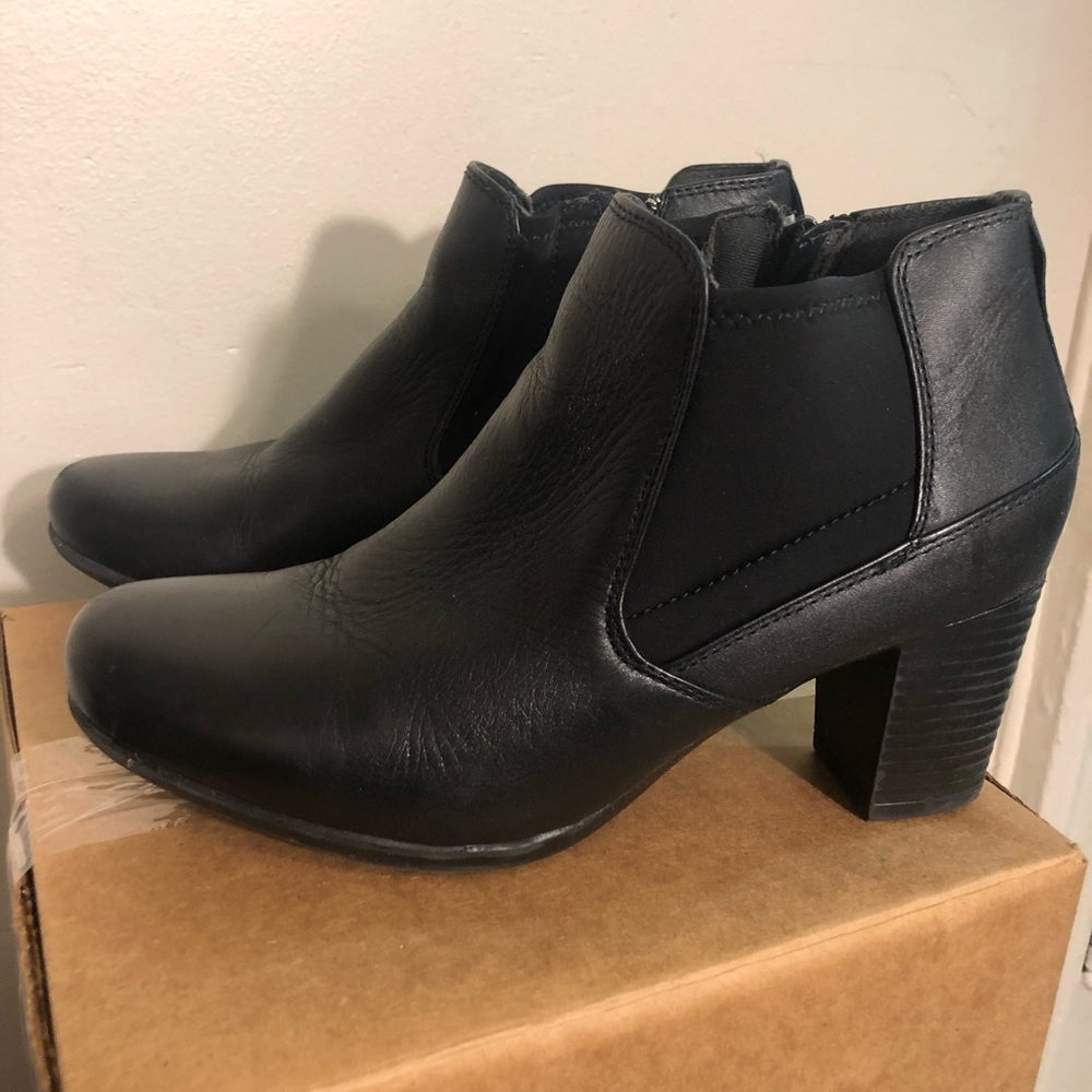 Black Clarks boots
